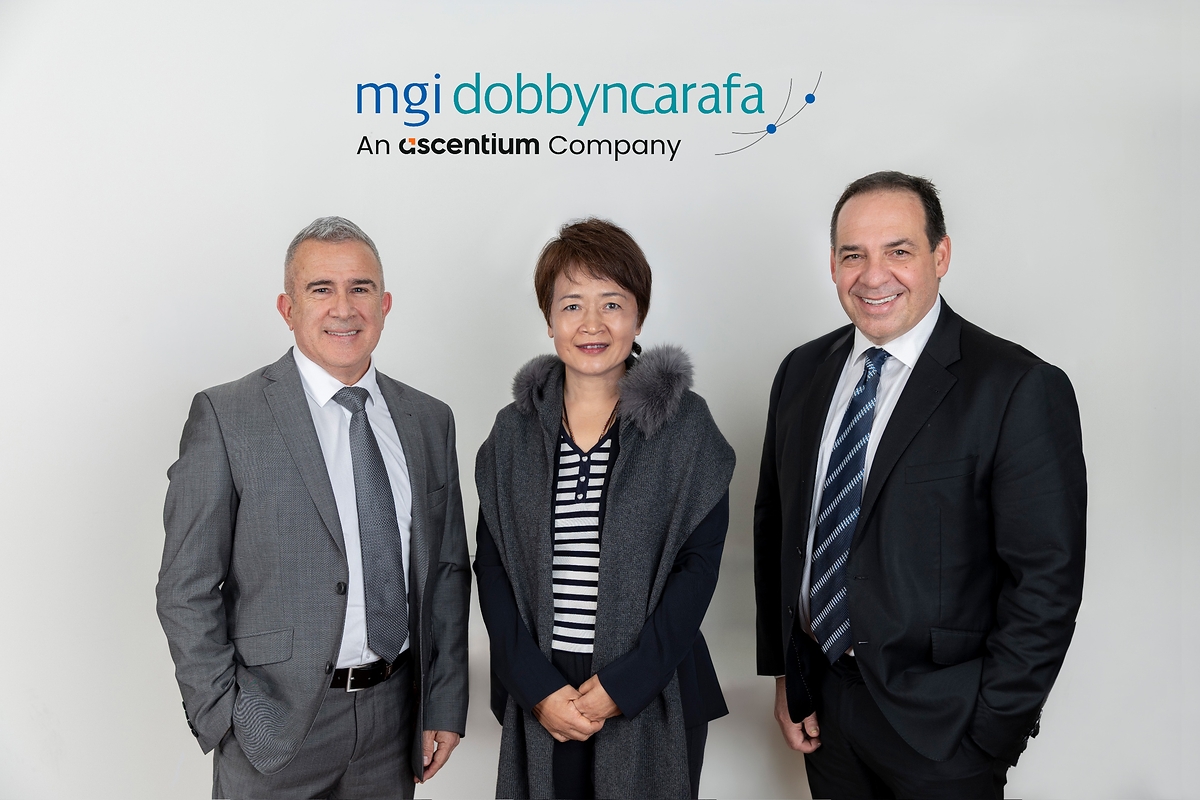 Ascentium and MGI Dobbyn Carafa representatives in a source-provided announcement image.