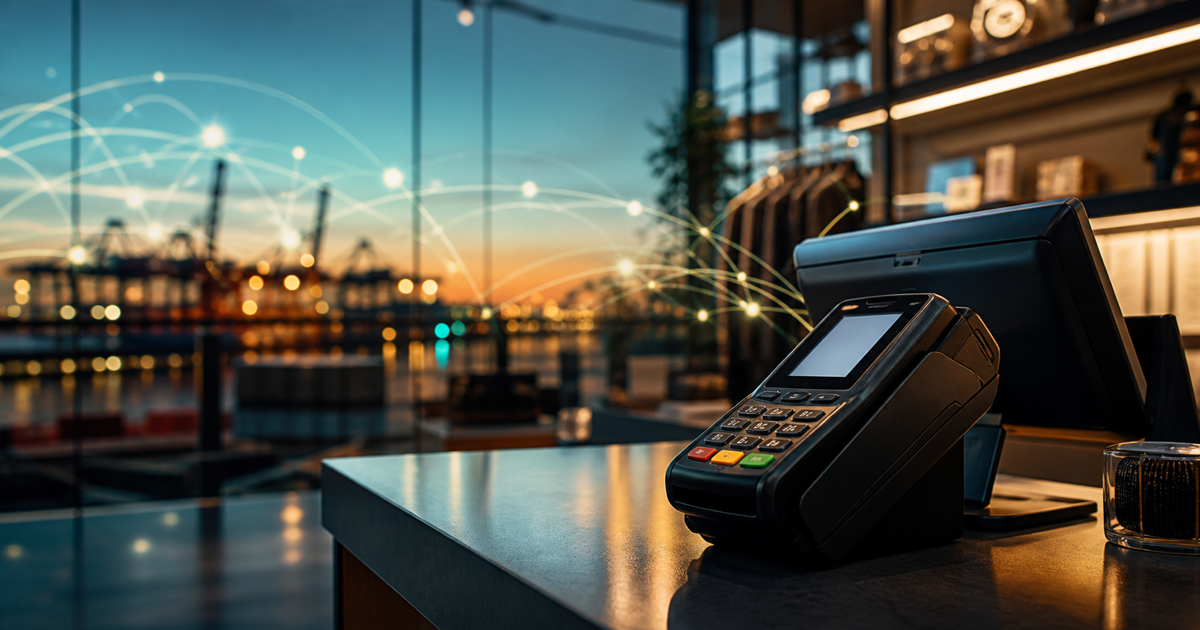 Contactless payment infrastructure supporting regional merchant trade.