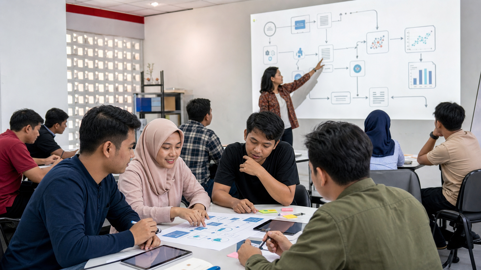 Youth skills and community-programme visual for regional development planning in Indonesia.