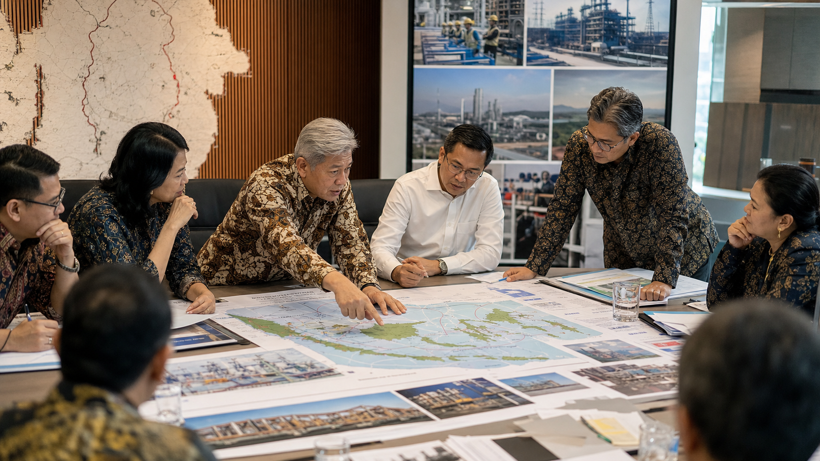 Indonesian business leaders discuss investment and industrial growth.