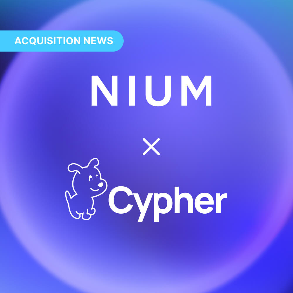 Nium announcement visual for the Cypher acquisition.